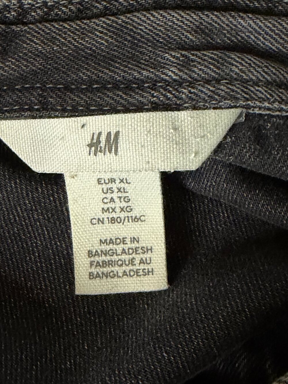 H&M Denim Jean Mini Shirt Dress Snap Front Gray XL - Picture 7 of 8